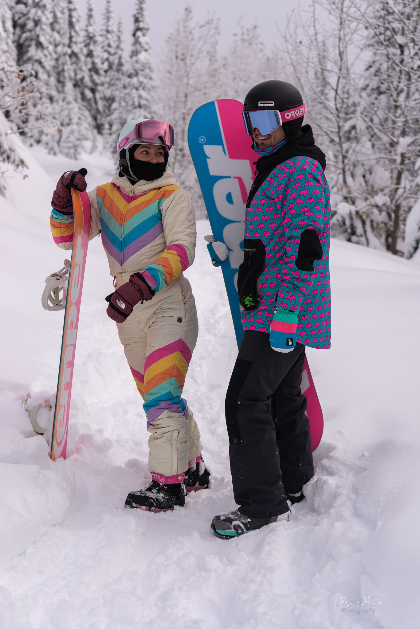 Snowboarder on the mountain with snow