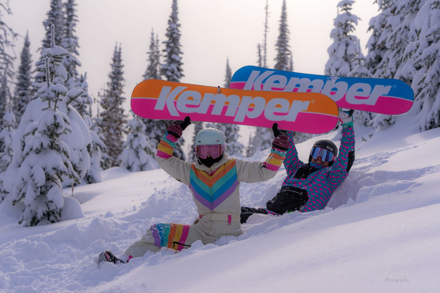 Snowboarder on the mountain with snow