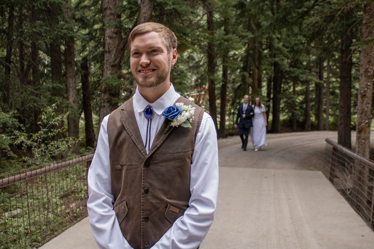 groom is waiting to see his bride
