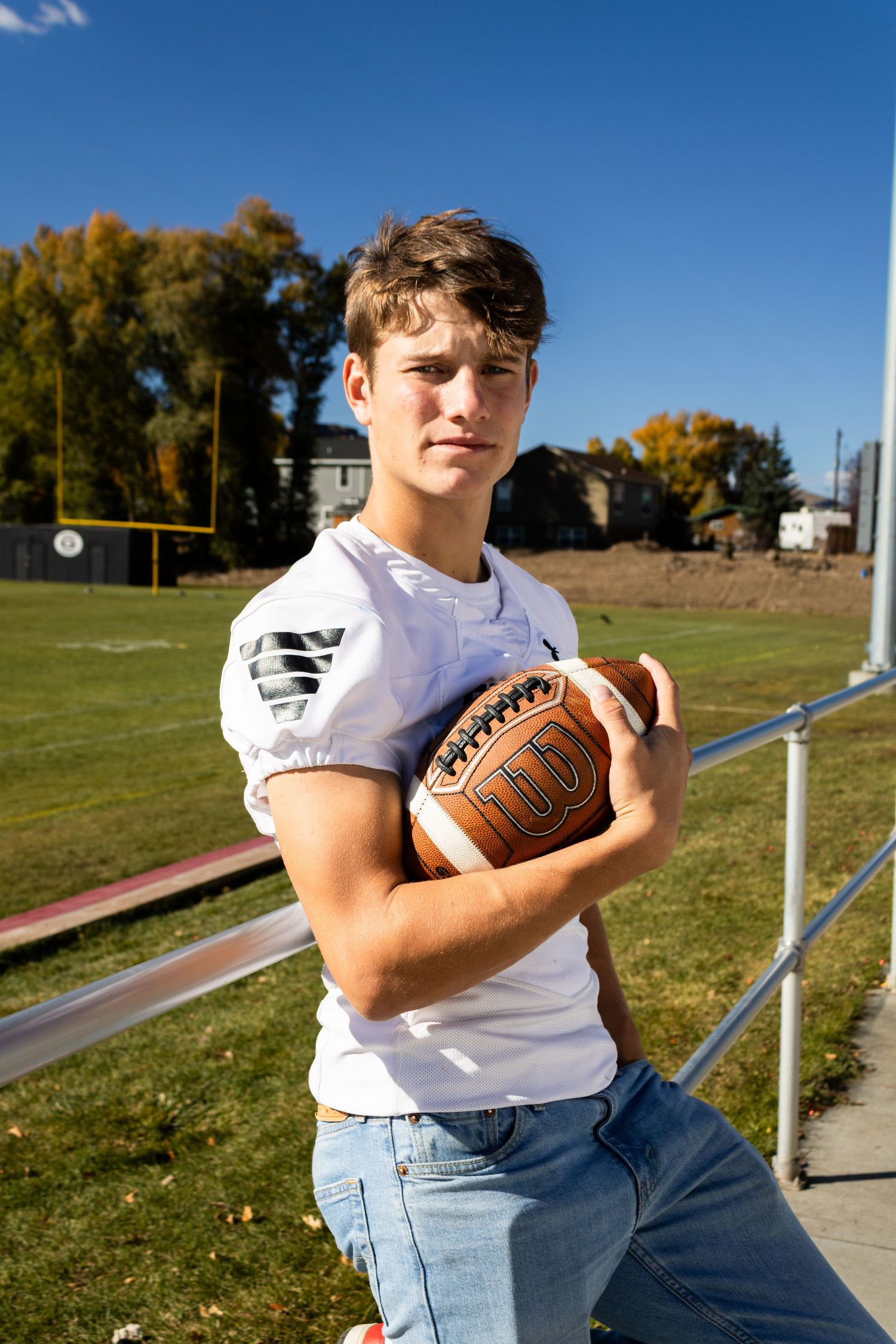 Football senior photo.