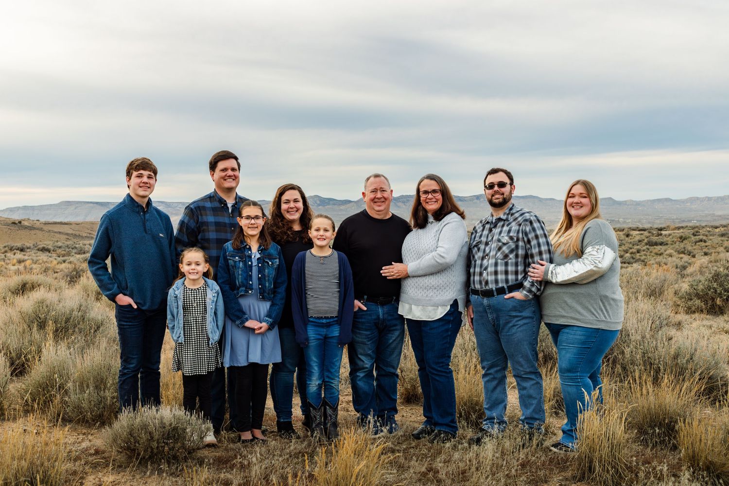 extended fam looks at camera