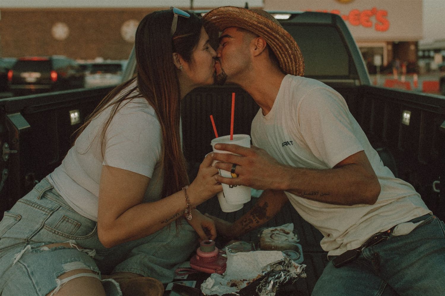 Unique couples photoshoot date at Buc-cees in Dallas Texas. B Del Bosque Photography, Cinematic Couples Photoshoot date night