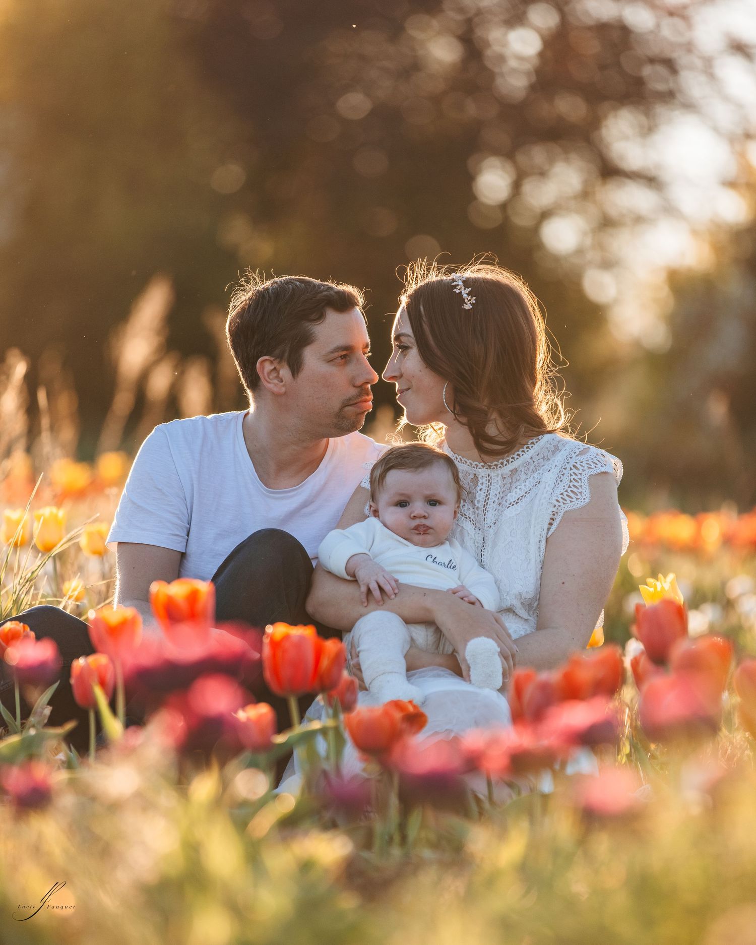 Séance photo dans les tulipes en Essonne