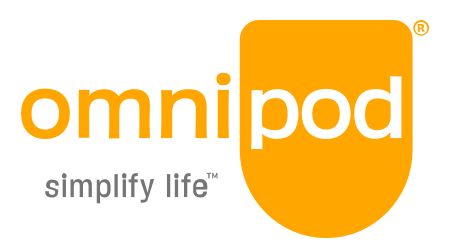 Orange and white Omnipod logo with 'simplify life' tagline.