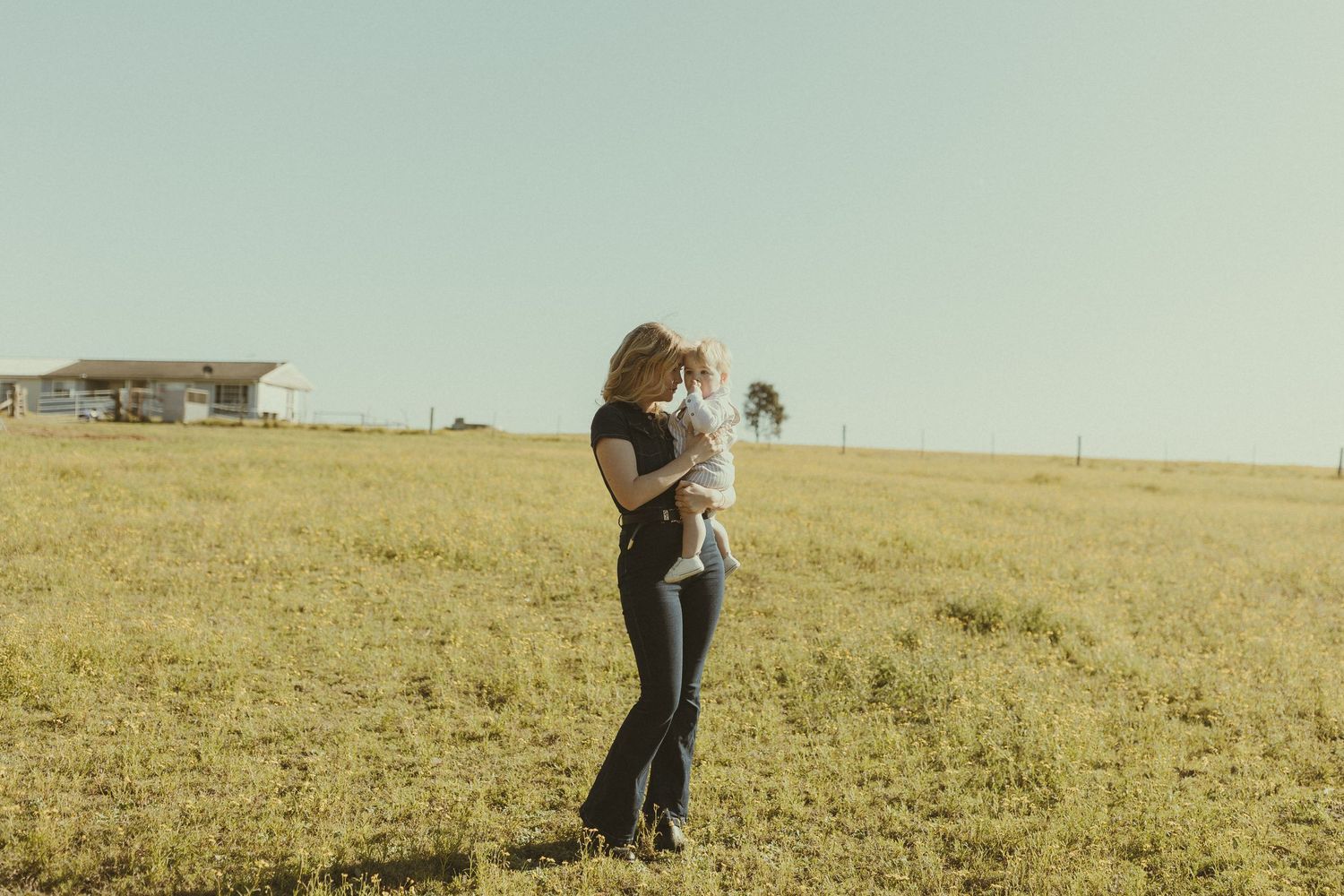 A couple embraces in a golden wheat field during sunset creating a romantic silhouette against the warm sky.