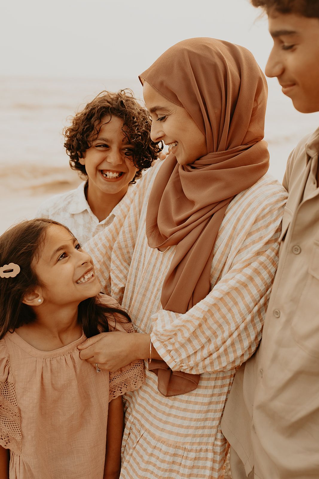 family photos at the beach