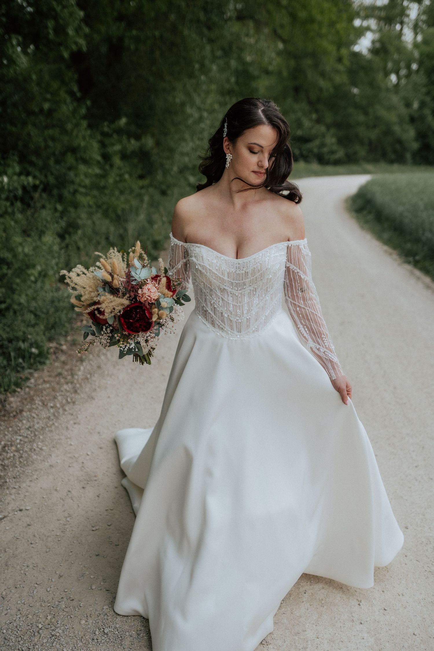 Elegante Brautfotos, zeitlose Bilder, Editorial