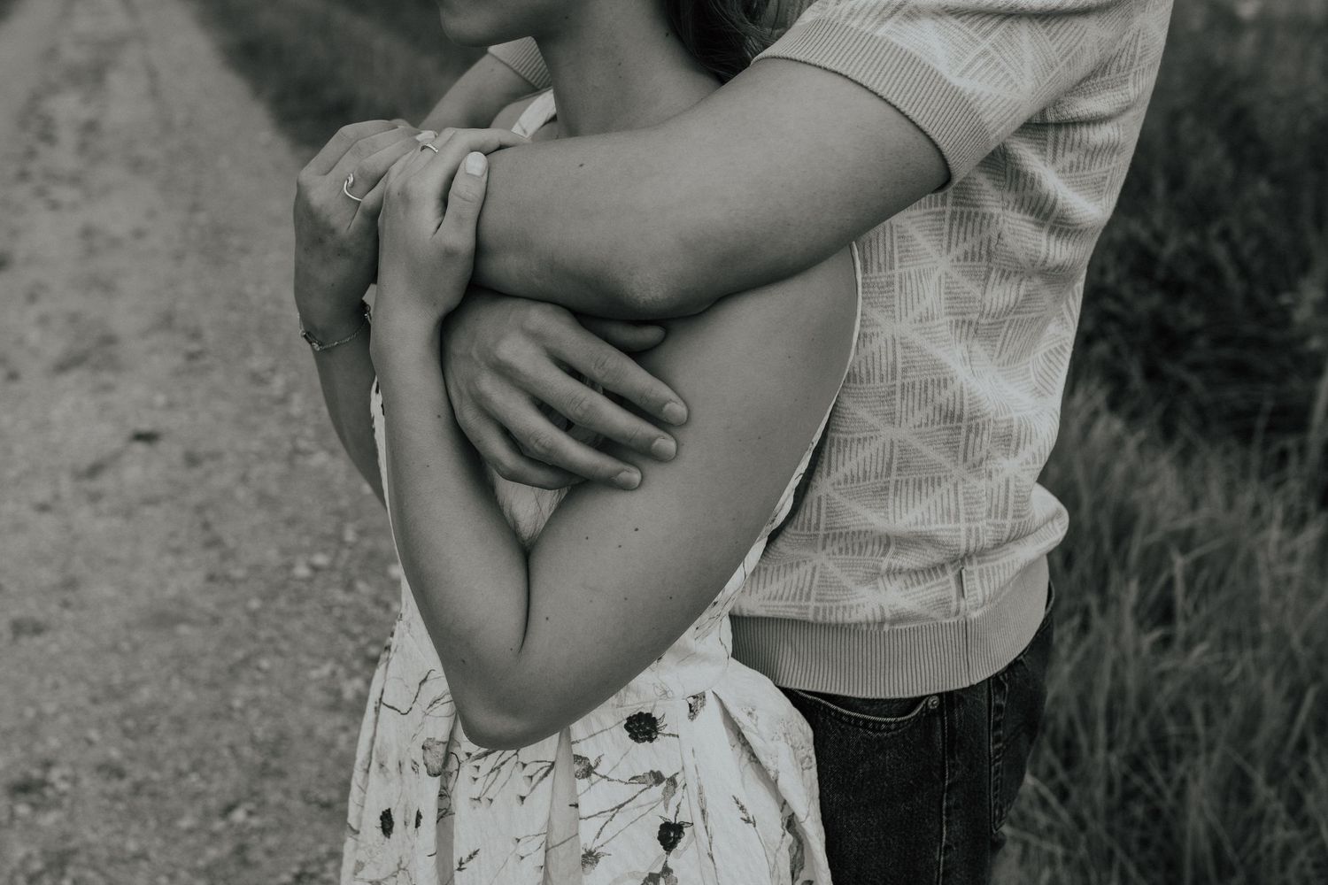 Paarshooting, inniges Detailfoto