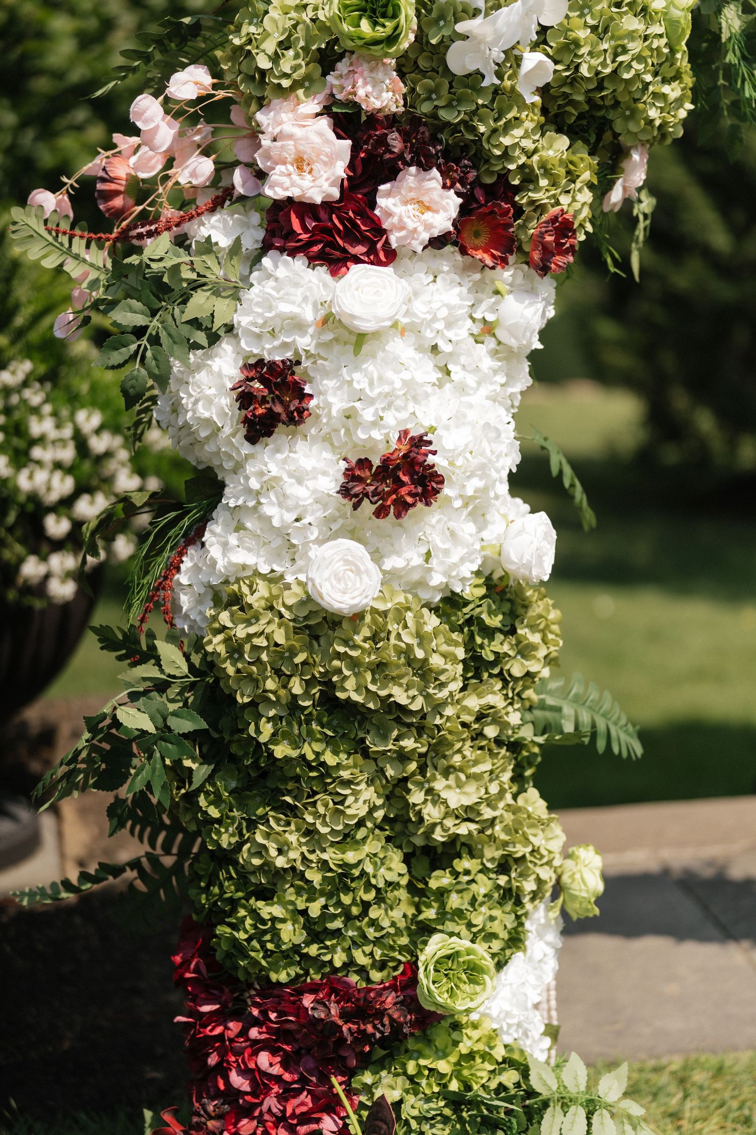 Elegant floral arrangement at gervasi vineyard wedding in canton ohio