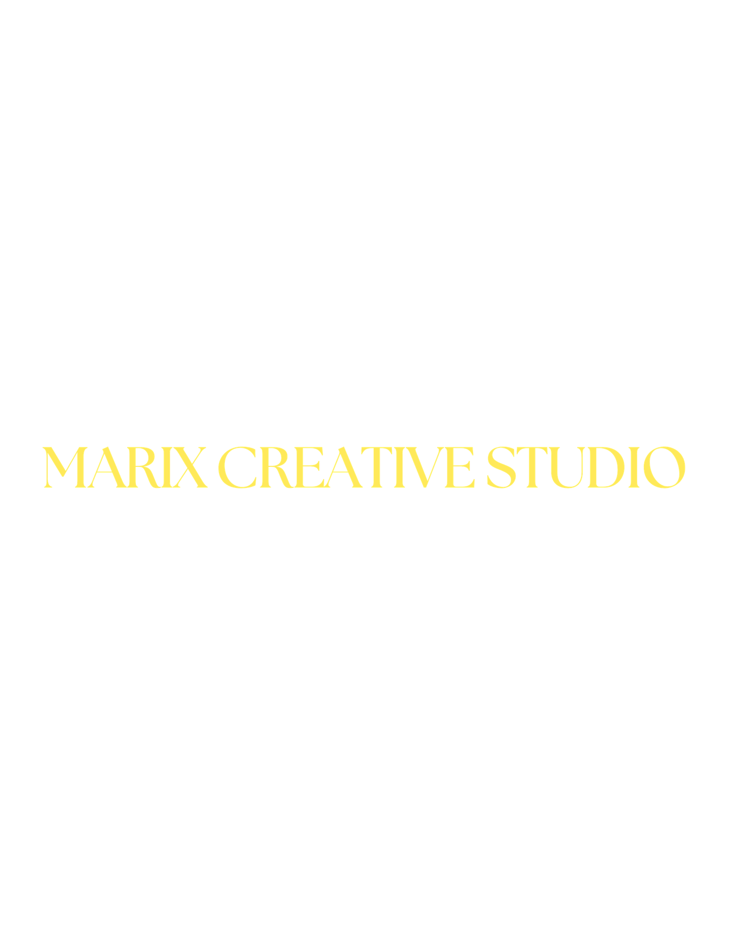 Yellow text reading 'Marin Creative Studio' centered on a black background.