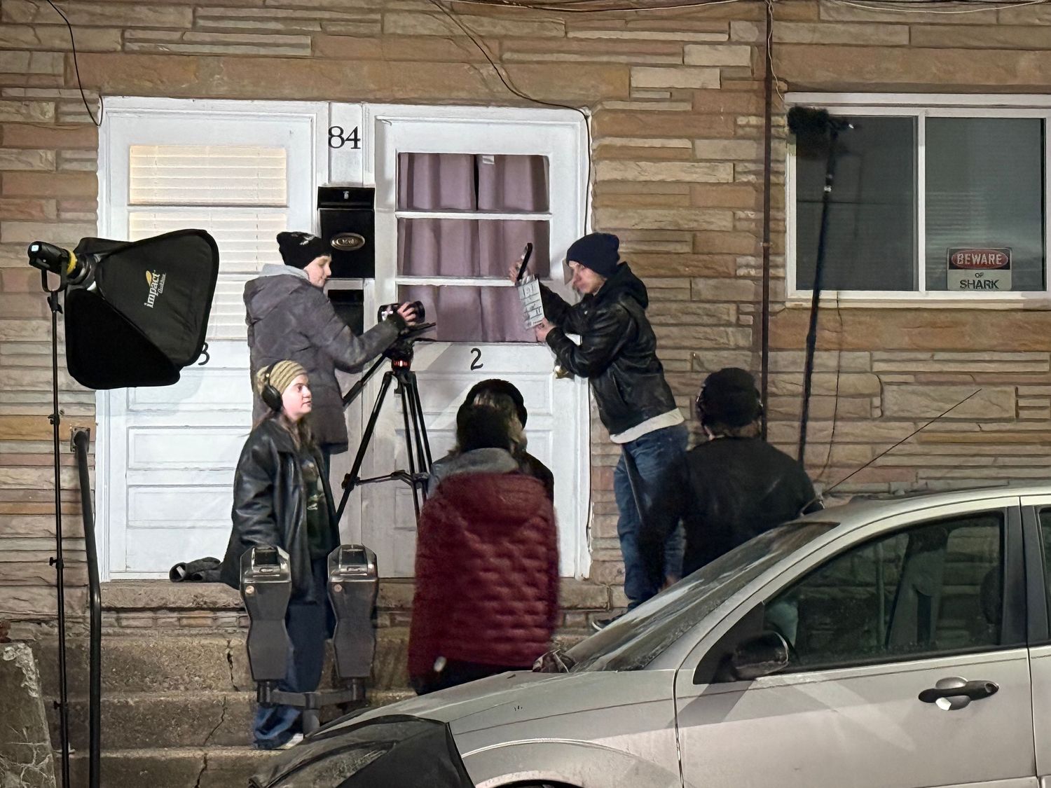 DP during an outdoor nighttime shoot in January.