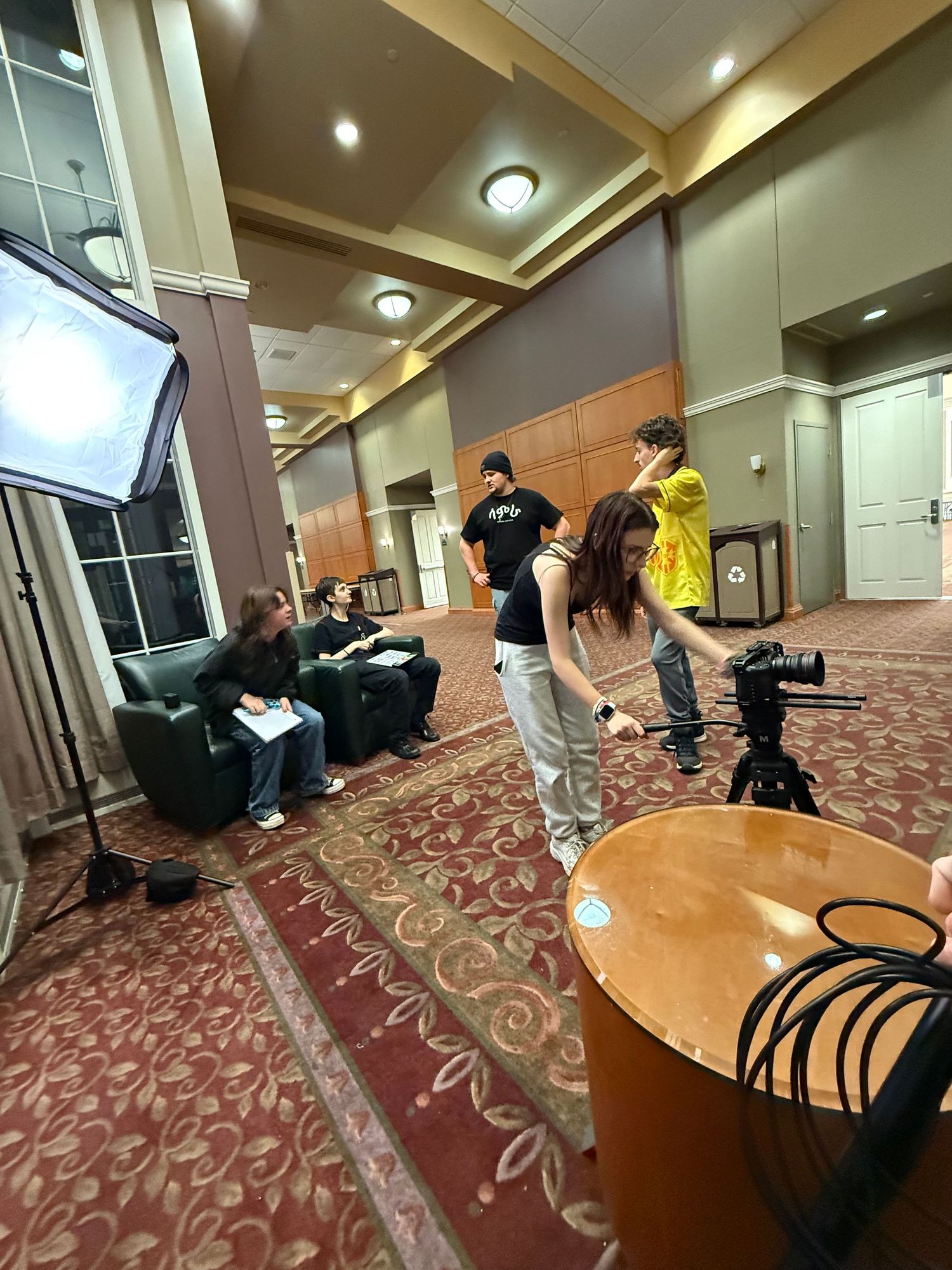 2nd AC during a nighttime indoor shoot in February