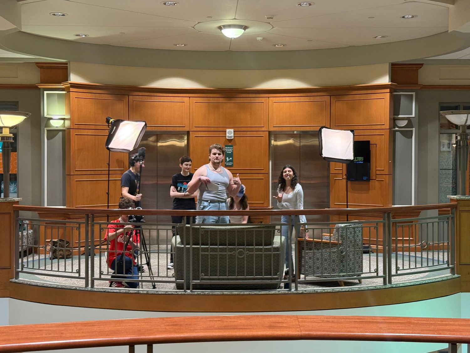 1st AC during an indoor nighttime shoot in February