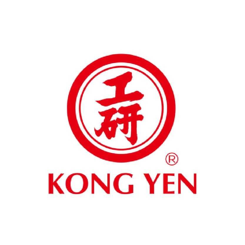 Red circular Chinese brand logos for Kong Ten company arranged in a horizontal row.