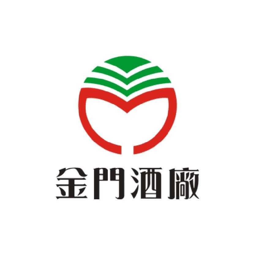 Green and white circular logo designs for Jimen Wine showing stylized Chinese characters and abstract shapes.