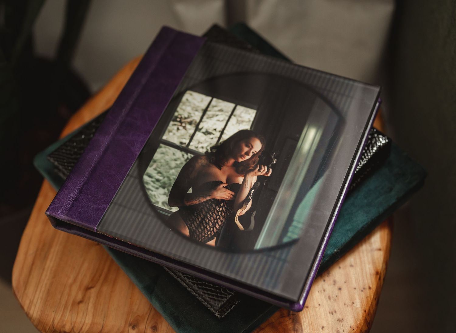 Boudoir photography photo album luxury wall art prints polaroids rune&rook boudoir photoshoot central pa photographer private studio