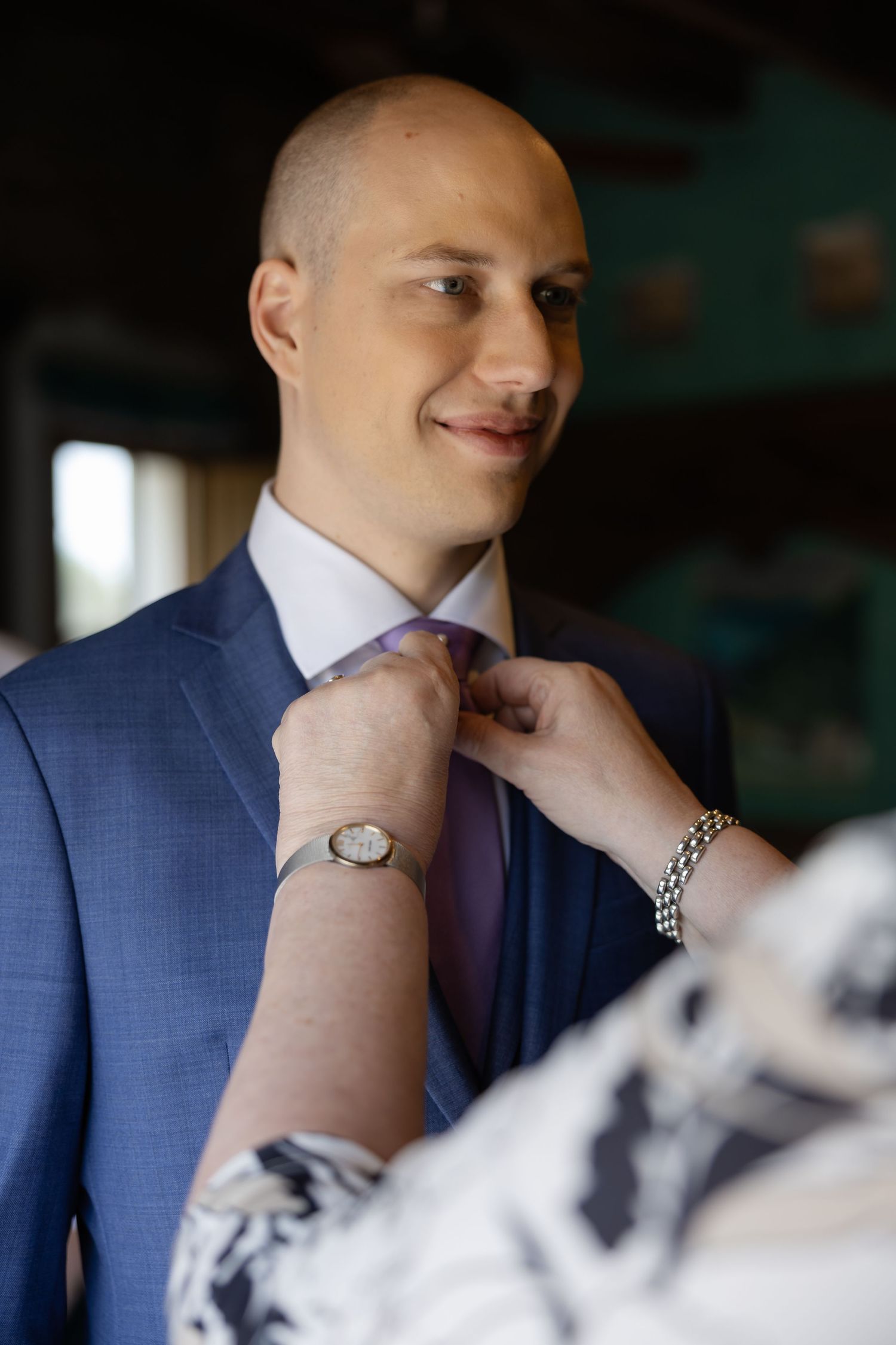 Groom getting ready. Destination wedding in Spain