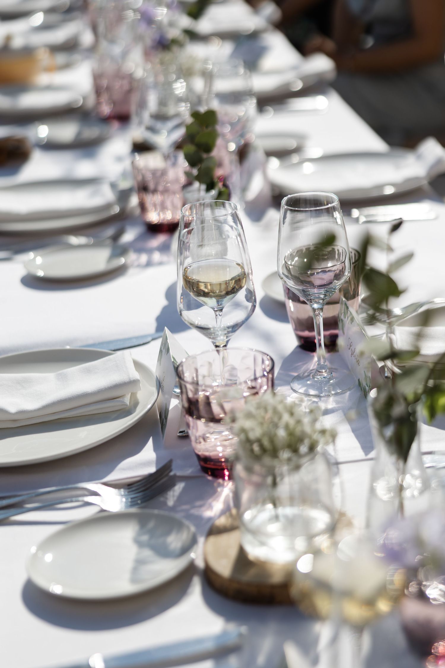 Wedding Dinner. Outdoor Dinner. Wedding venue in Spain. Almiral de la Font in Sitges