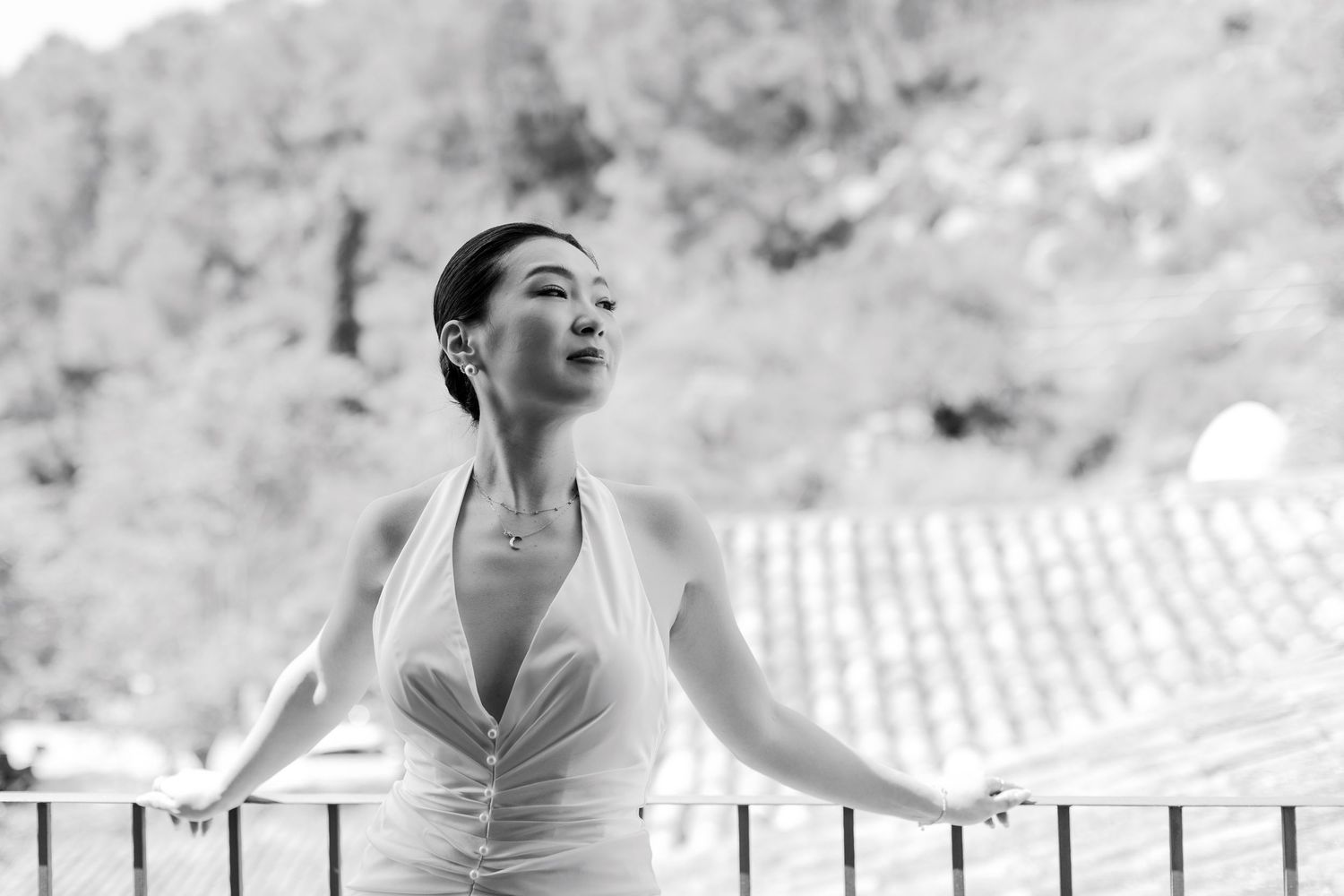 Bride photo session in wedding venue Almiral de la Font in Sitges, Spain. destination wedding