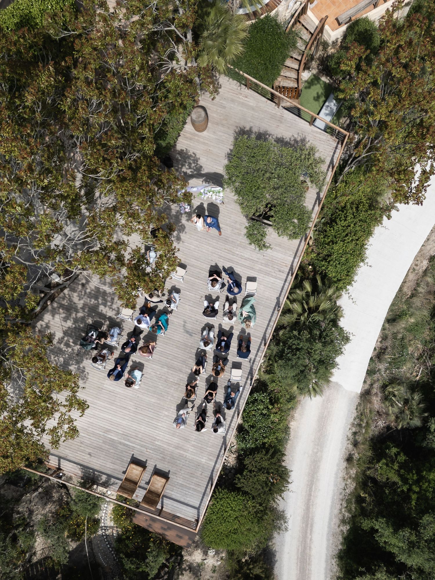 Wedding Ceremony. Outdoor ceremony. Wedding venue in Spain. Almiral de la Font in Sitges