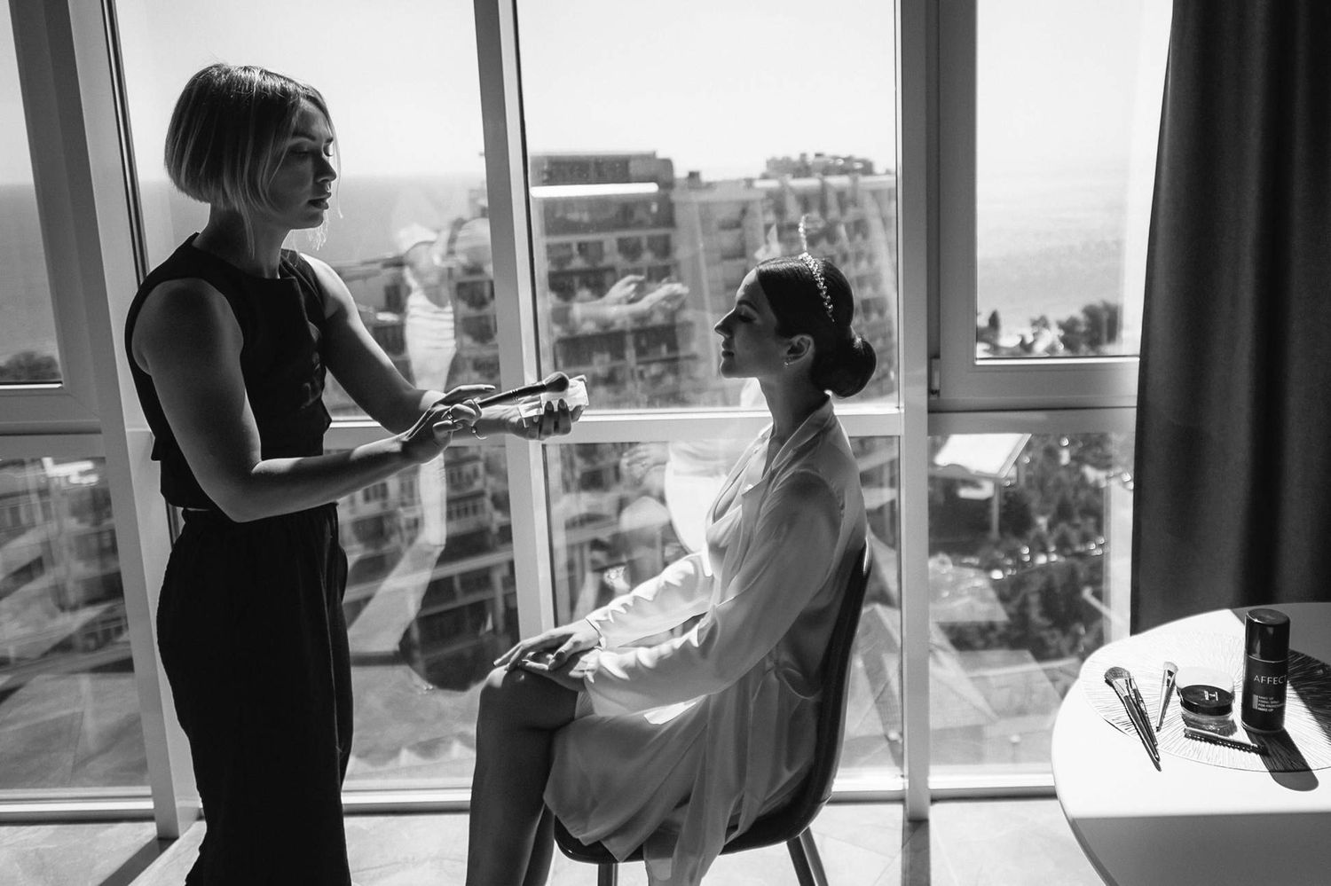 High-end wedding beauty styling by Anastasia Larionova in Valencia. Professional bridal makeup & hair design for luxury destination brides.