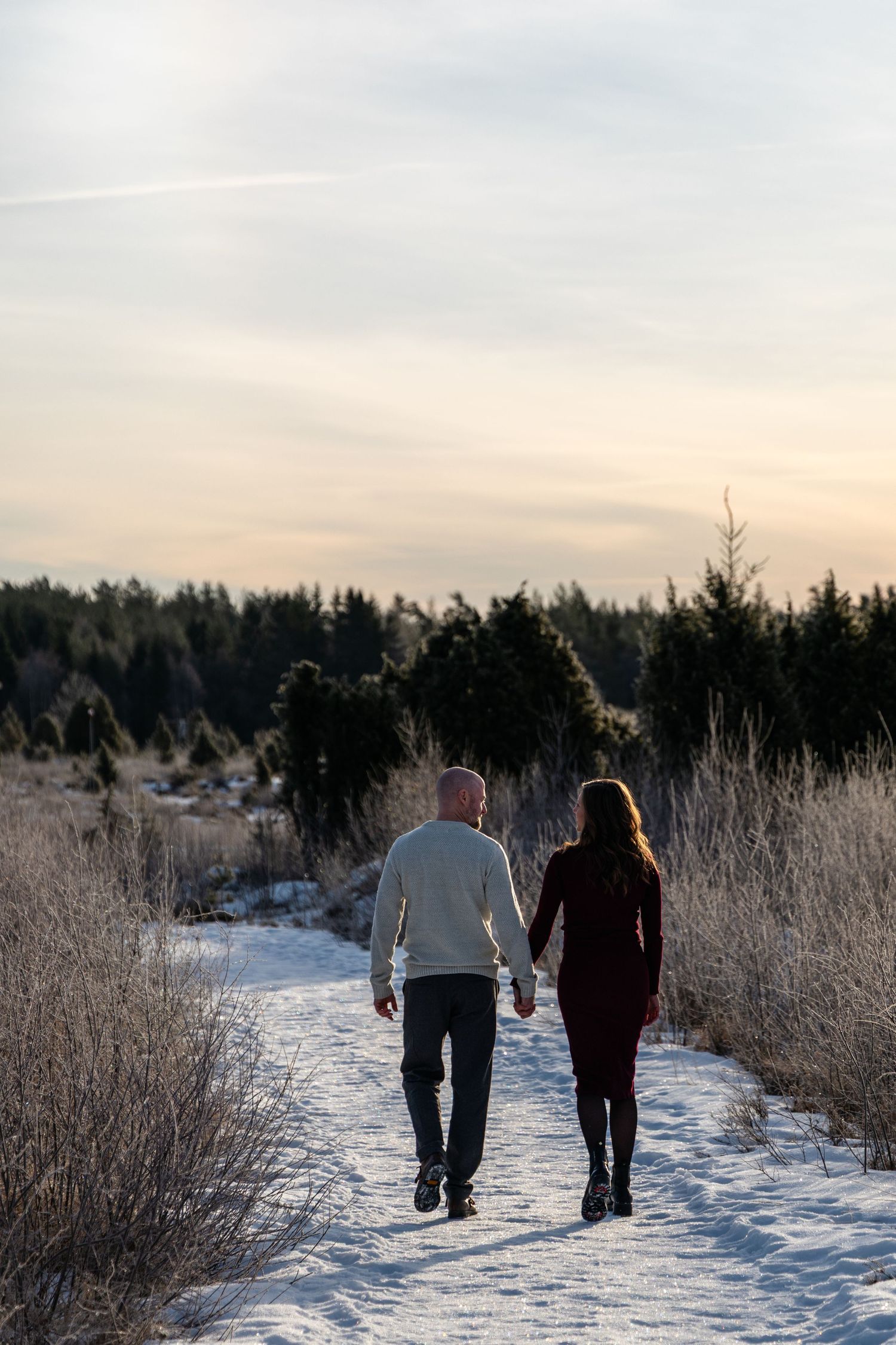 Parfotografering i Jönköping utomhus i snön