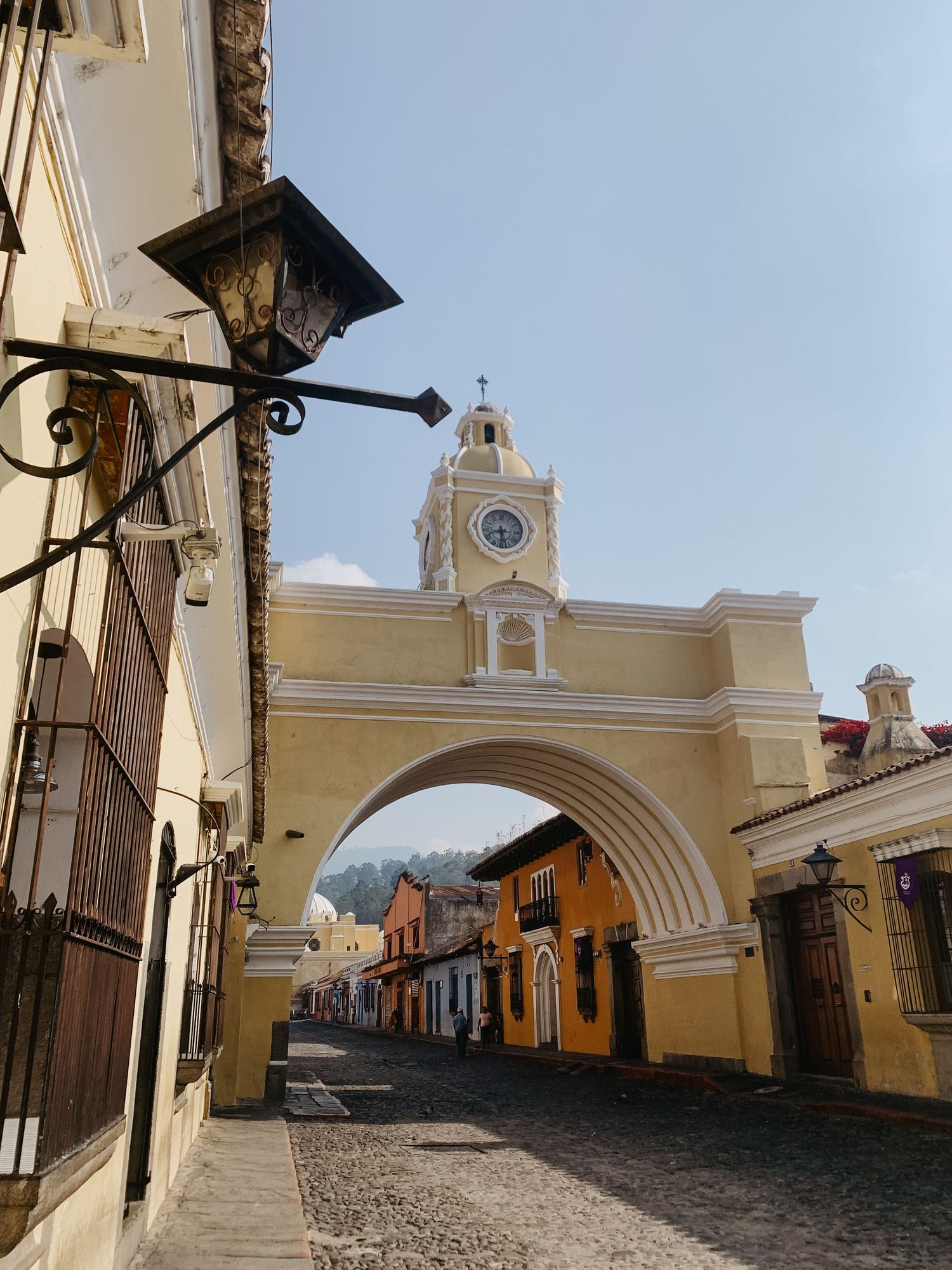 Den berömda porten i Antigua, Guatemala