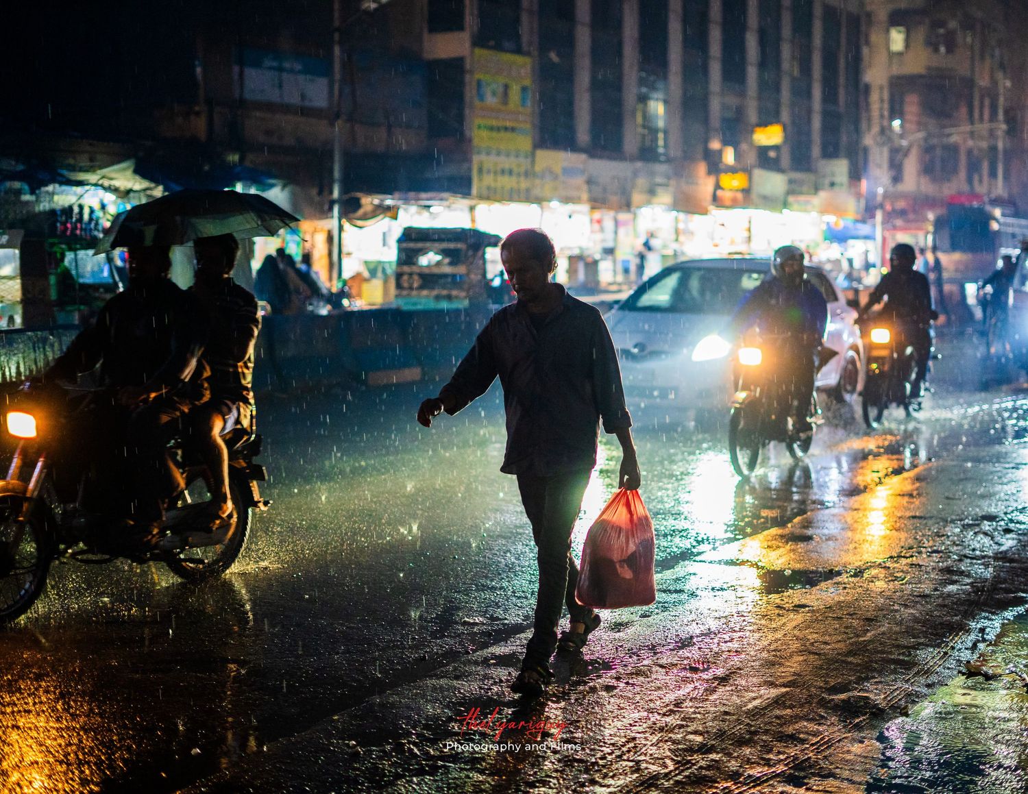 Rain in Karachi.