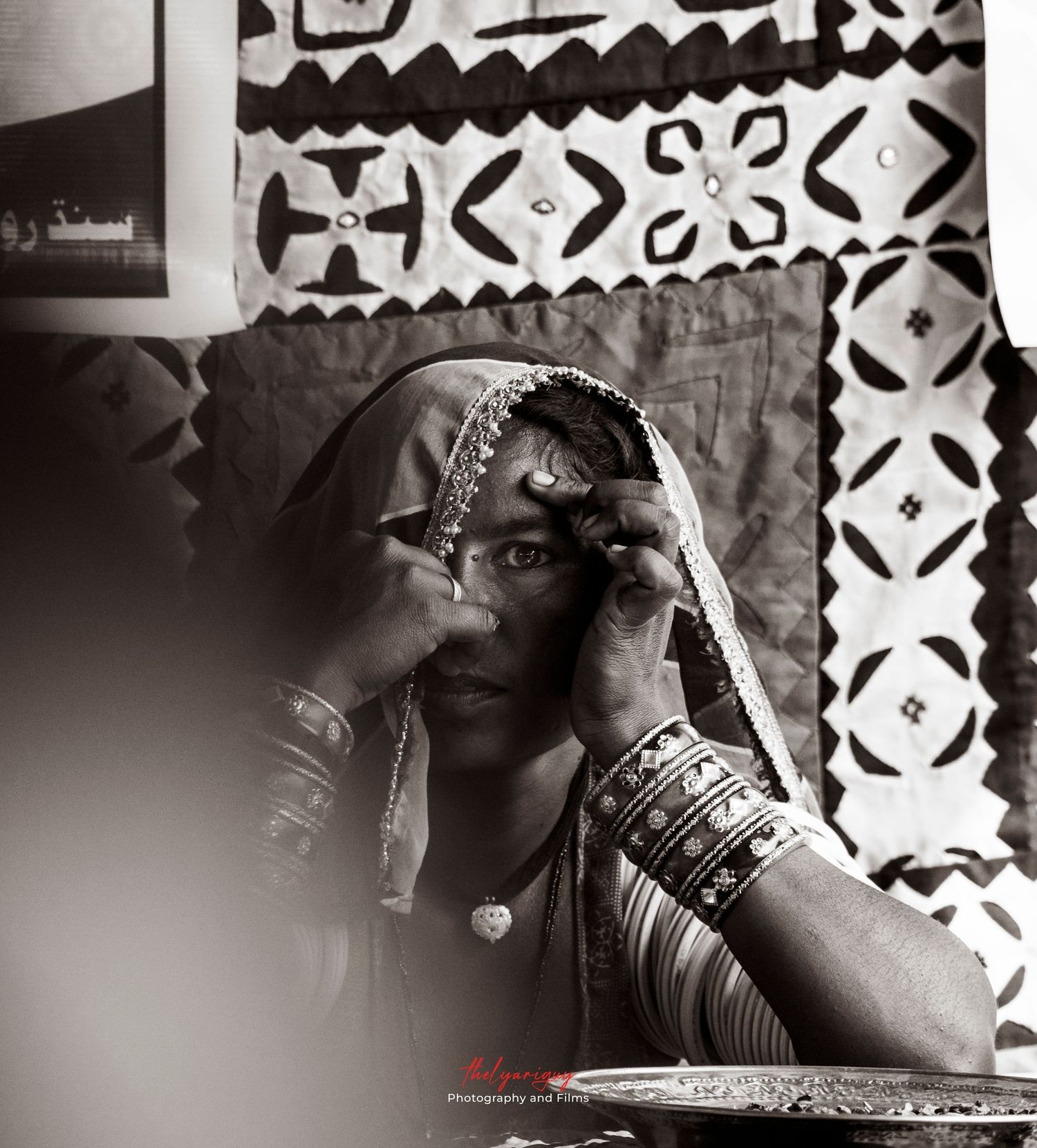 eye shot of a women covering her face.