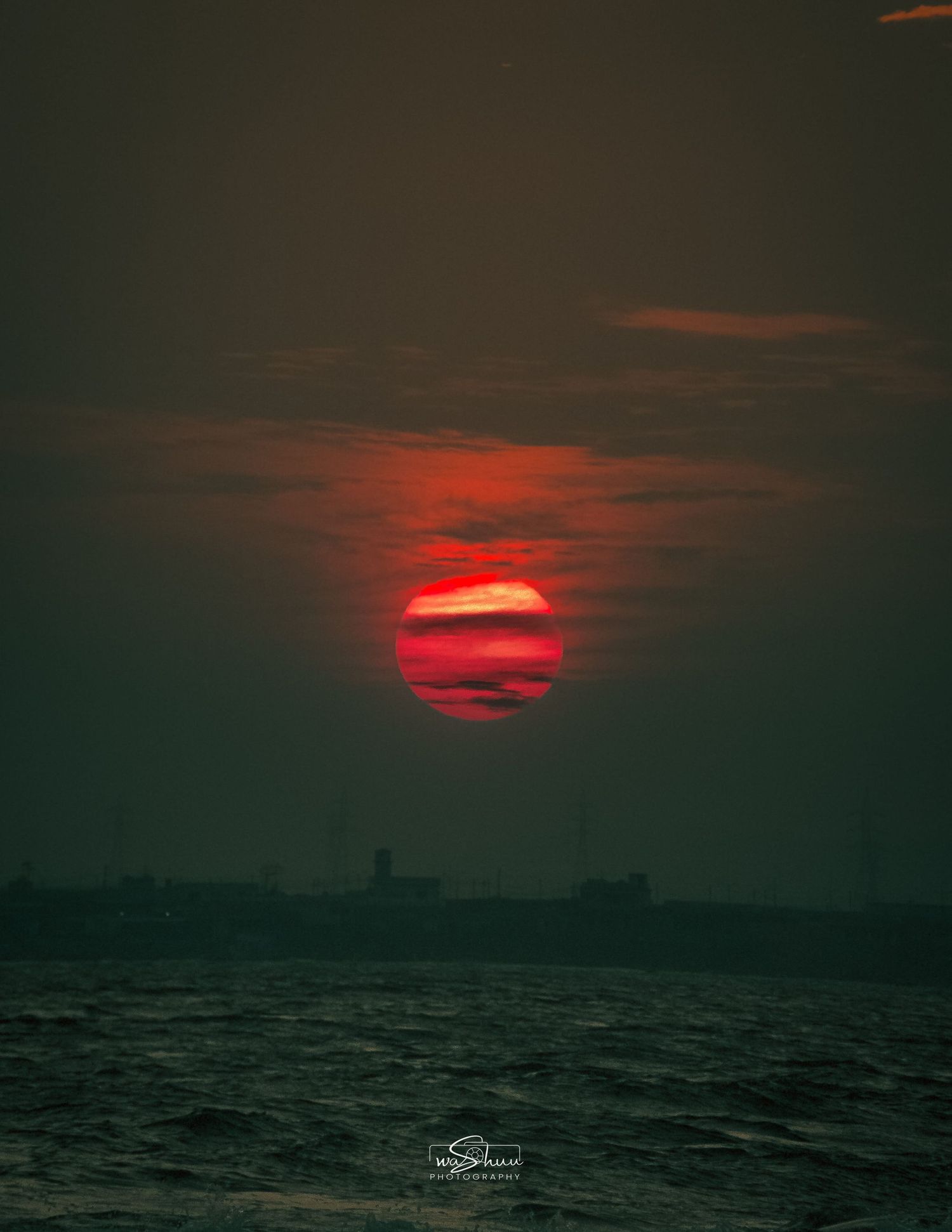 sunset in Karachi.