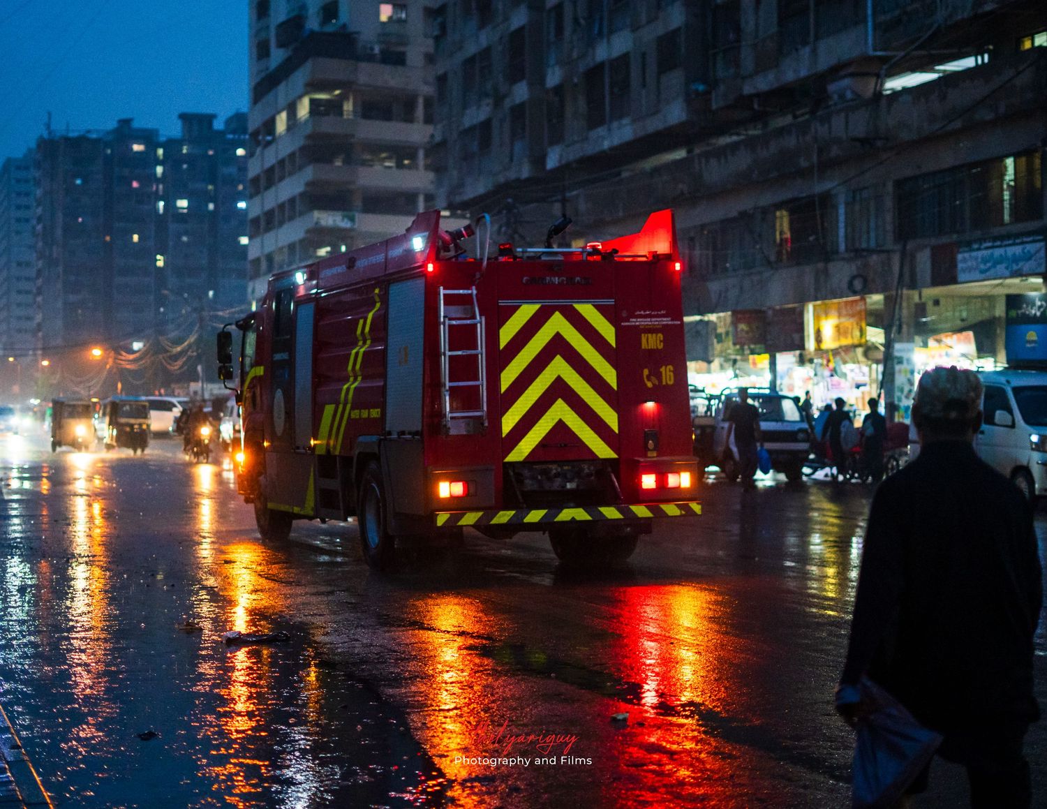 fire brigade in Karachi.