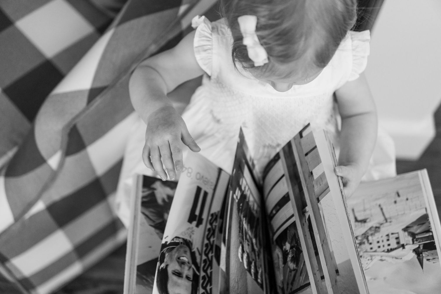 Black and white candid moments captured in casual lifestyle photography.