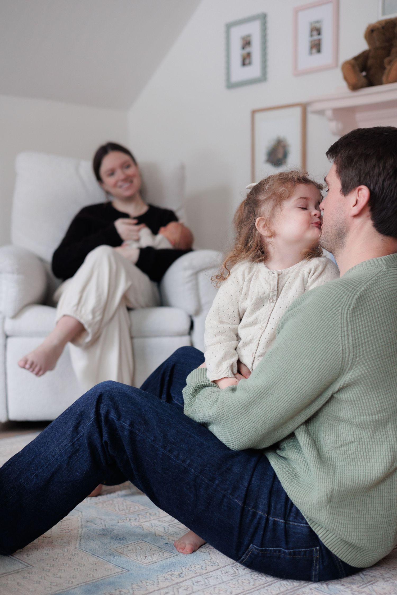 family, newborn, sisters, nursery, newburyport massachusetts