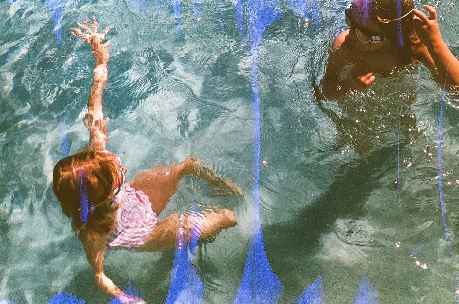 film, pool, children swimming with goggles, north shore massachusetts