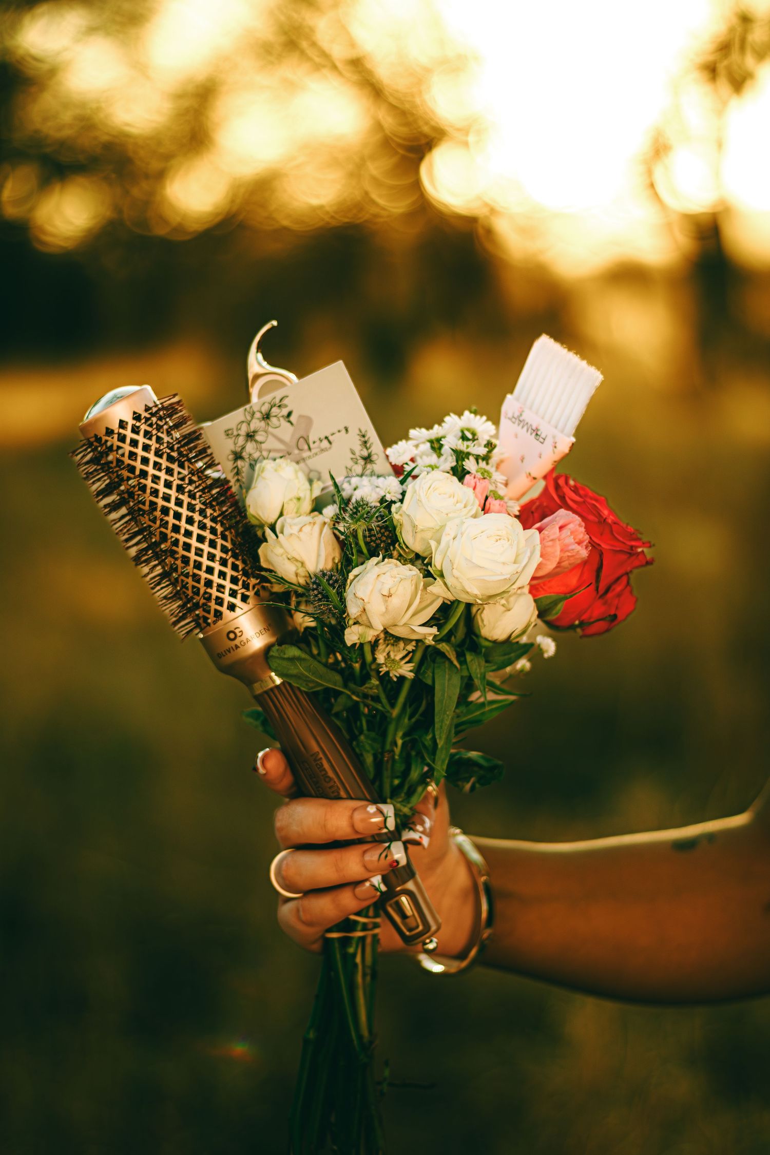 Branding bouquet for hairstylist
