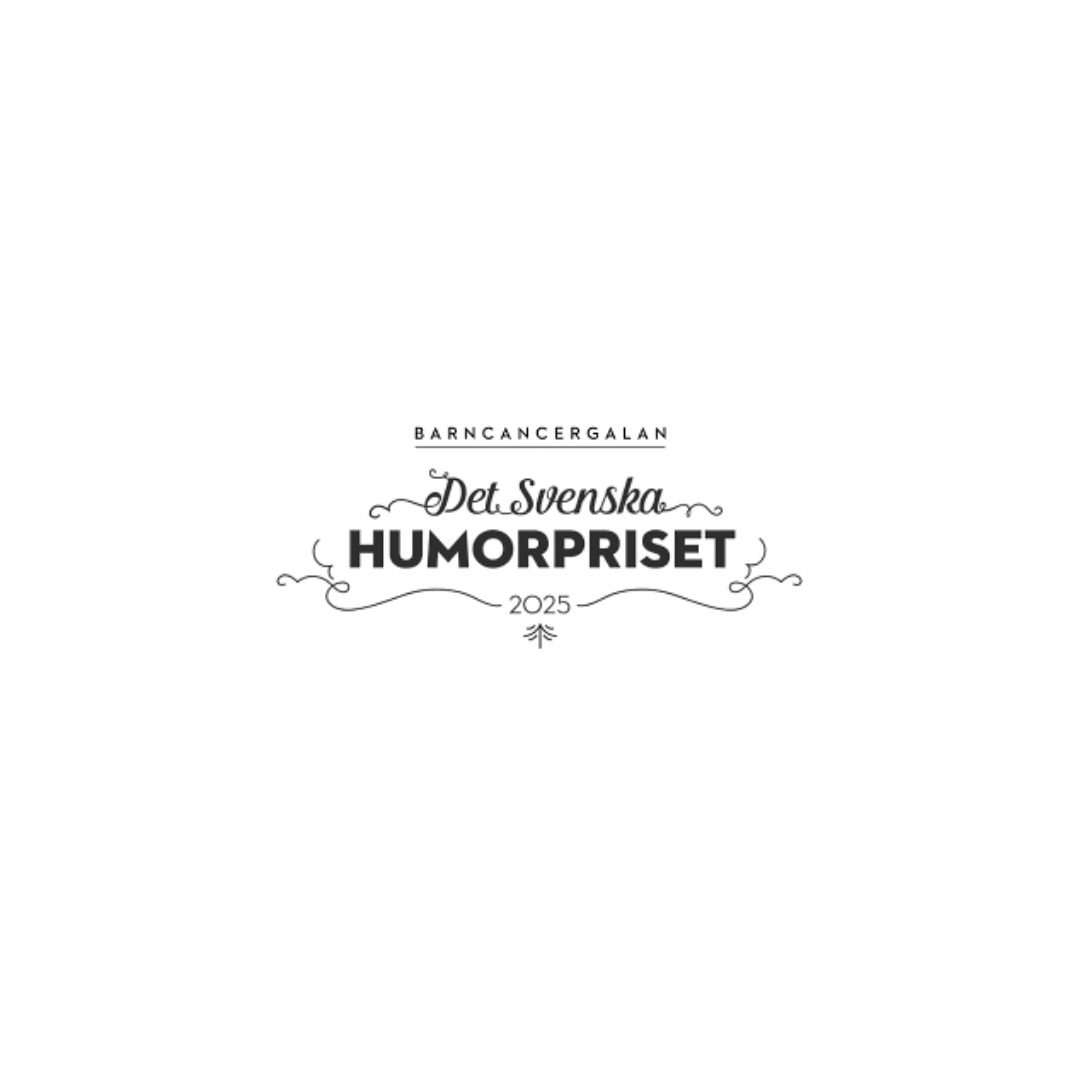 Three decorative text elements in Swedish including the word 