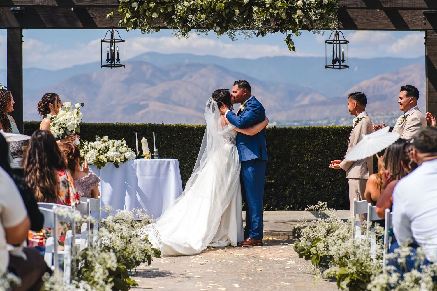 a climactic ceremony kiss at The Grove Redlands