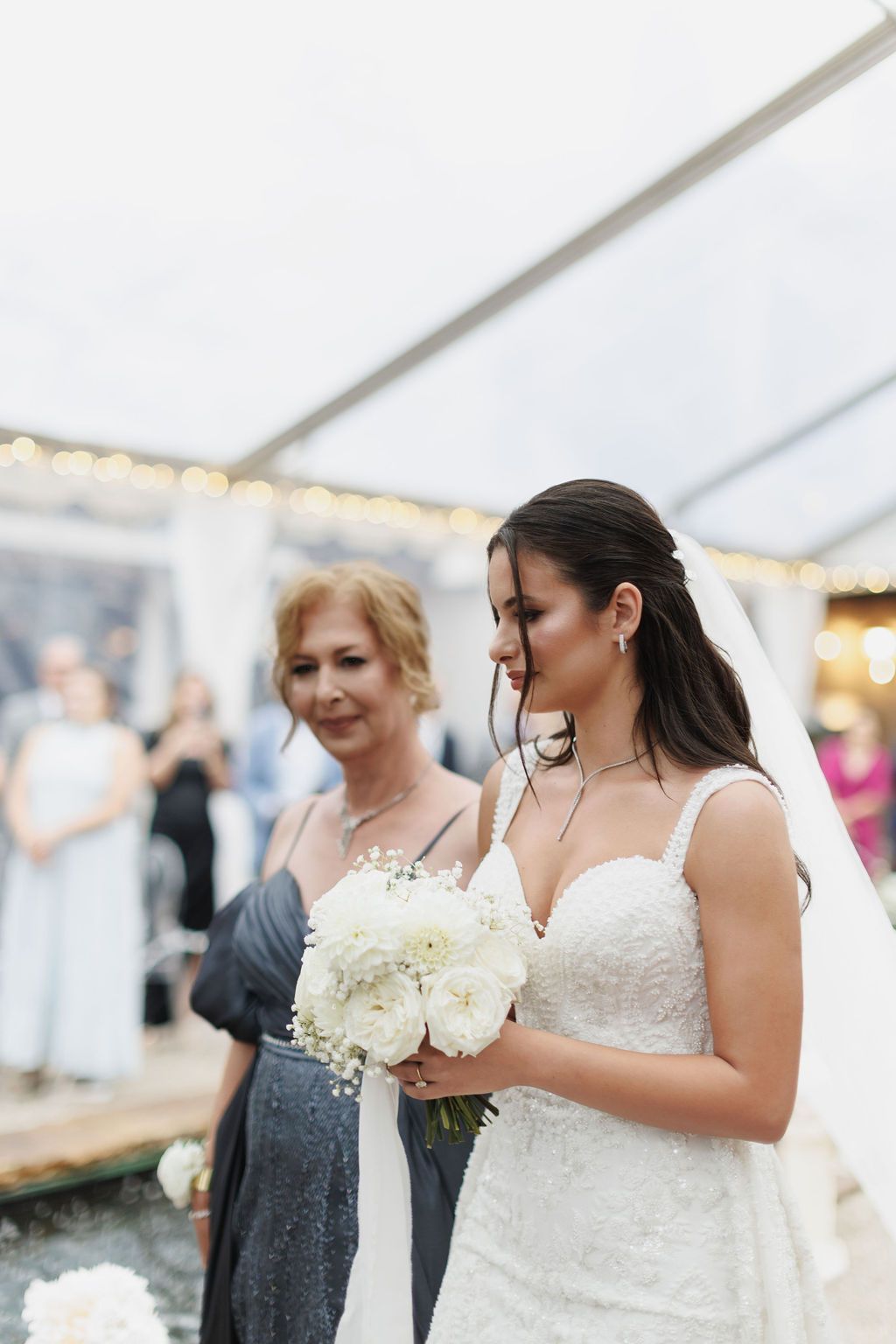 Wedding ceremony at Hotel Domestique Courtyard with Fountain