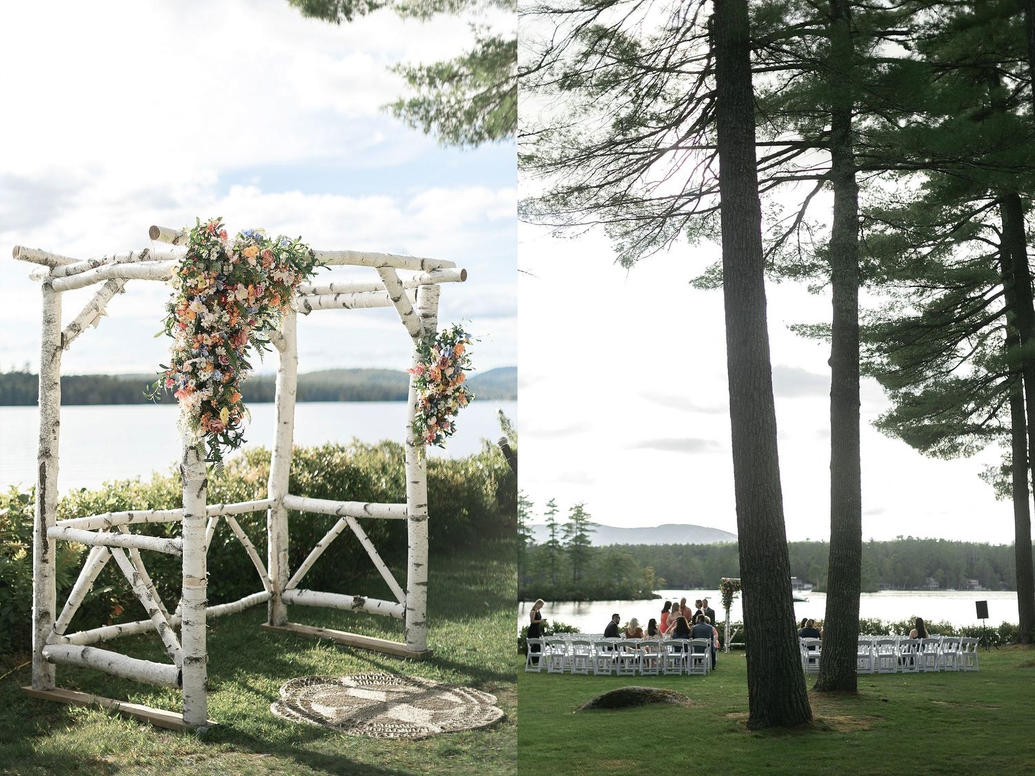Lakeside ceremony site at Tarry A While Resort, Bridgton Maine