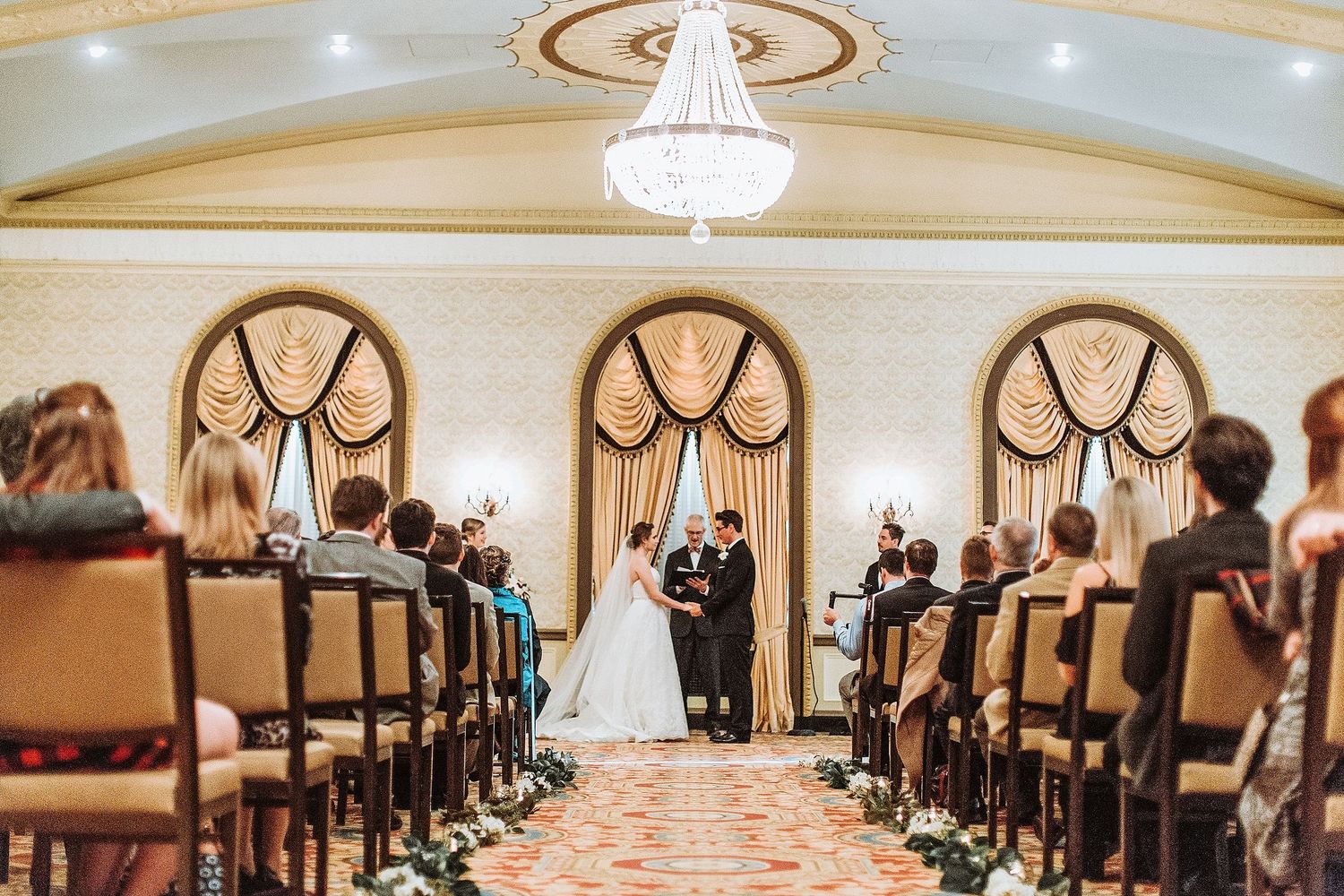 Westin Poinsett Hotel Wedding Ceremony in the Gold Ballroom