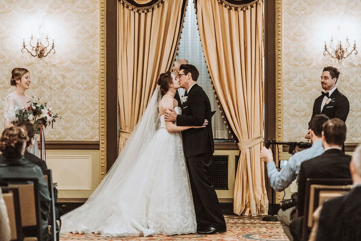 Westin Poinsett Hotel Wedding Ceremony in the Gold Ballroom