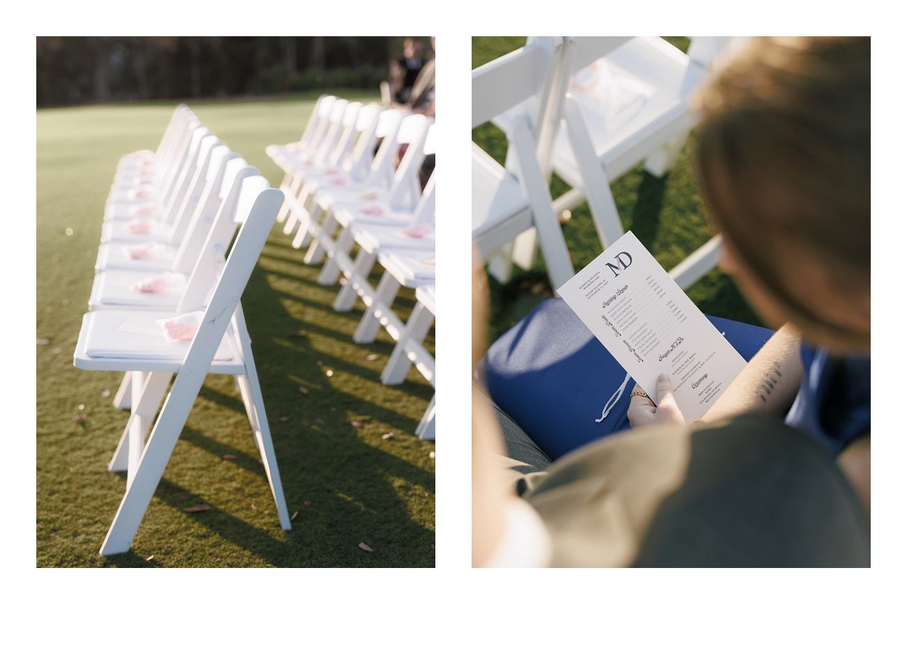 Wedding guests toss white paper airplanes into the air as a celebratory send-off for the newlyweds.