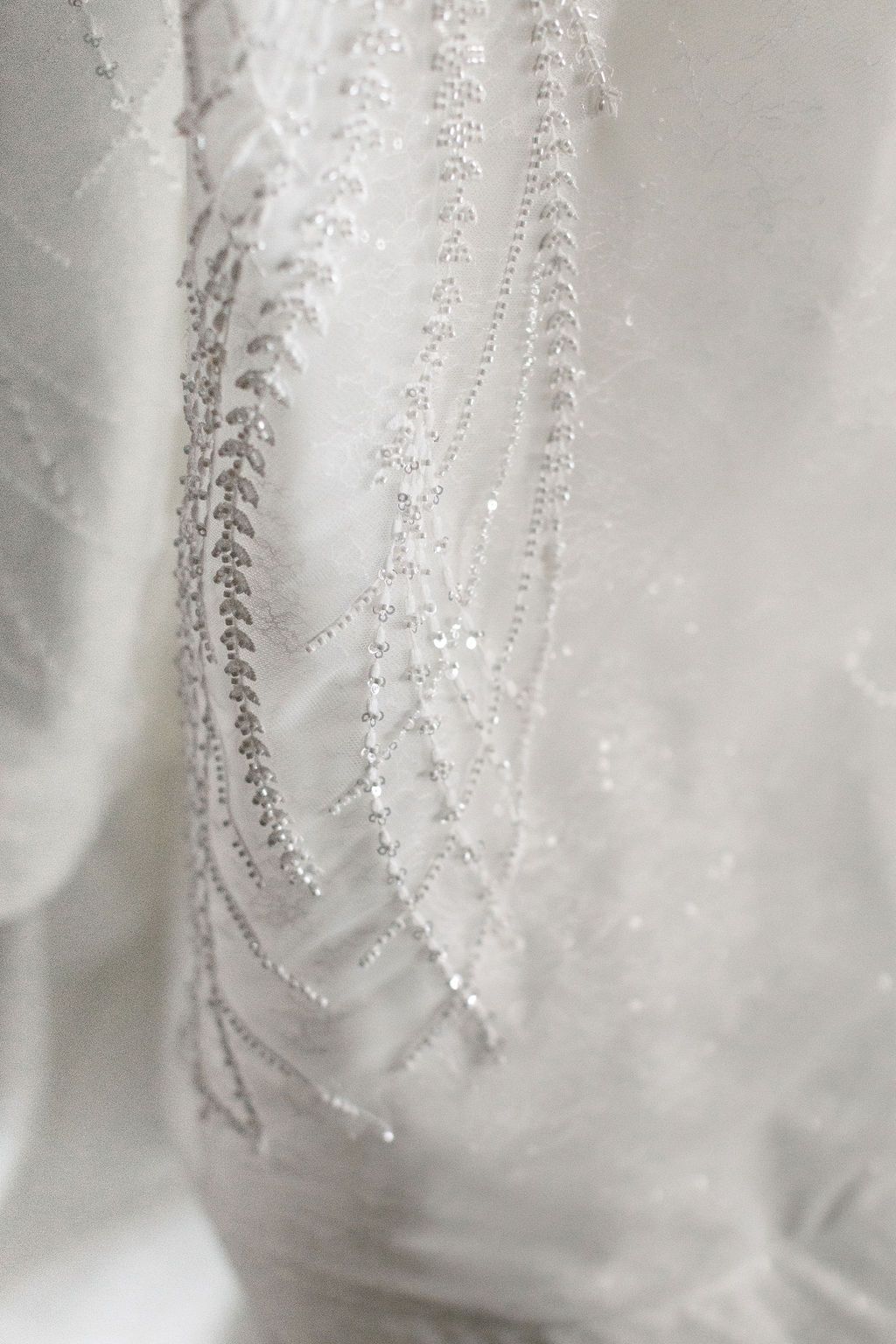 Wedding dress lace closeup