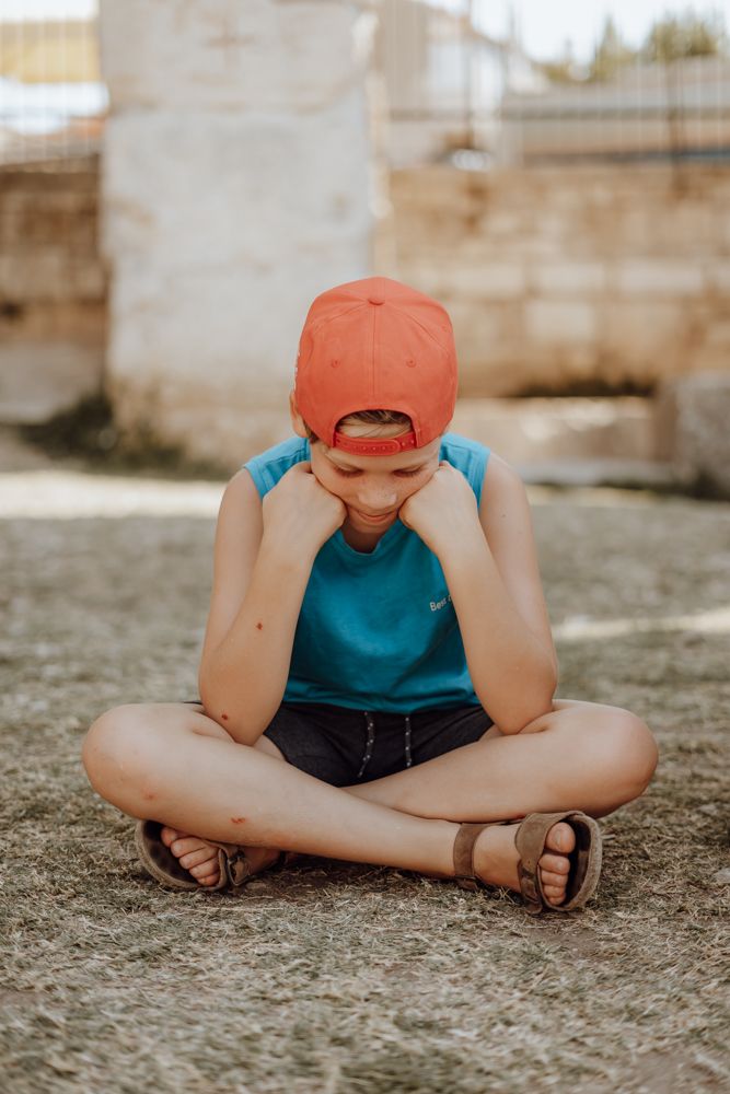 Zoon van fotograaf Ashton Weyts tijdens een spontaan portret op vakantie