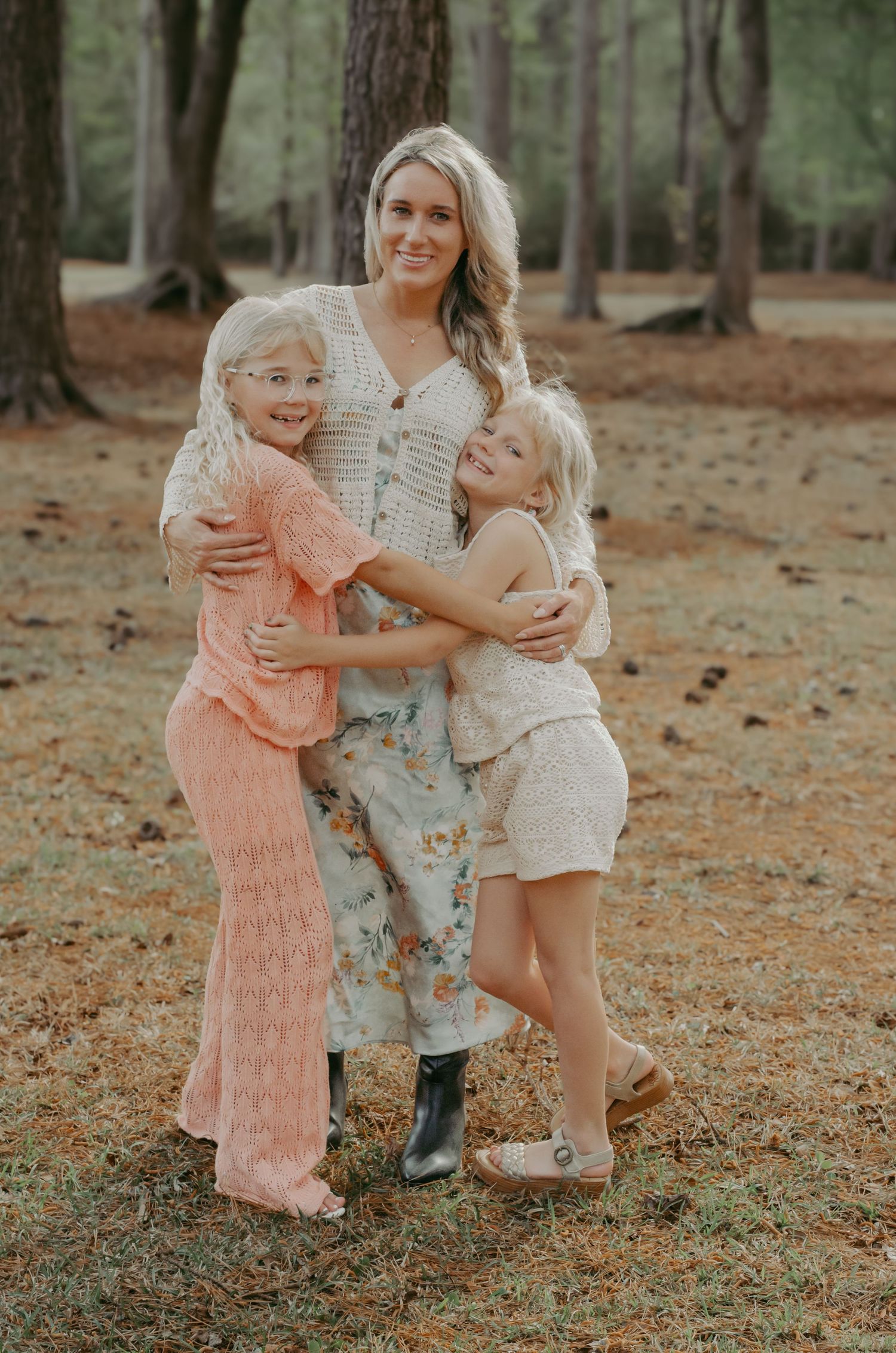 Family portrait in Coastal Carolina forest, warm & nature‑inspired storytelling. By Nichole JG Photography.