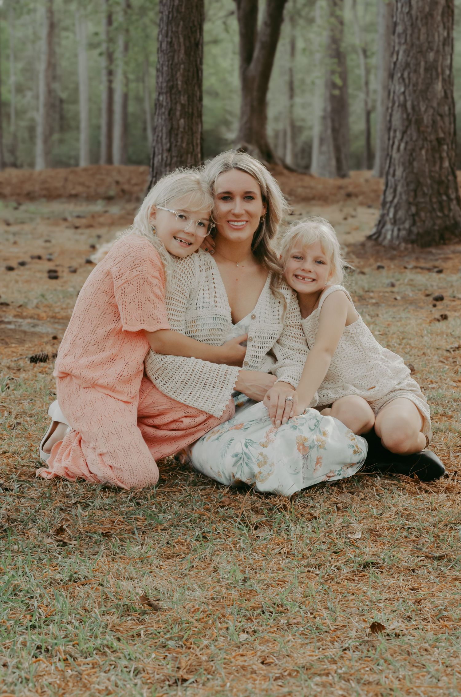 Family portrait in Coastal Carolina forest, warm & nature‑inspired storytelling. By Nichole JG Photography.