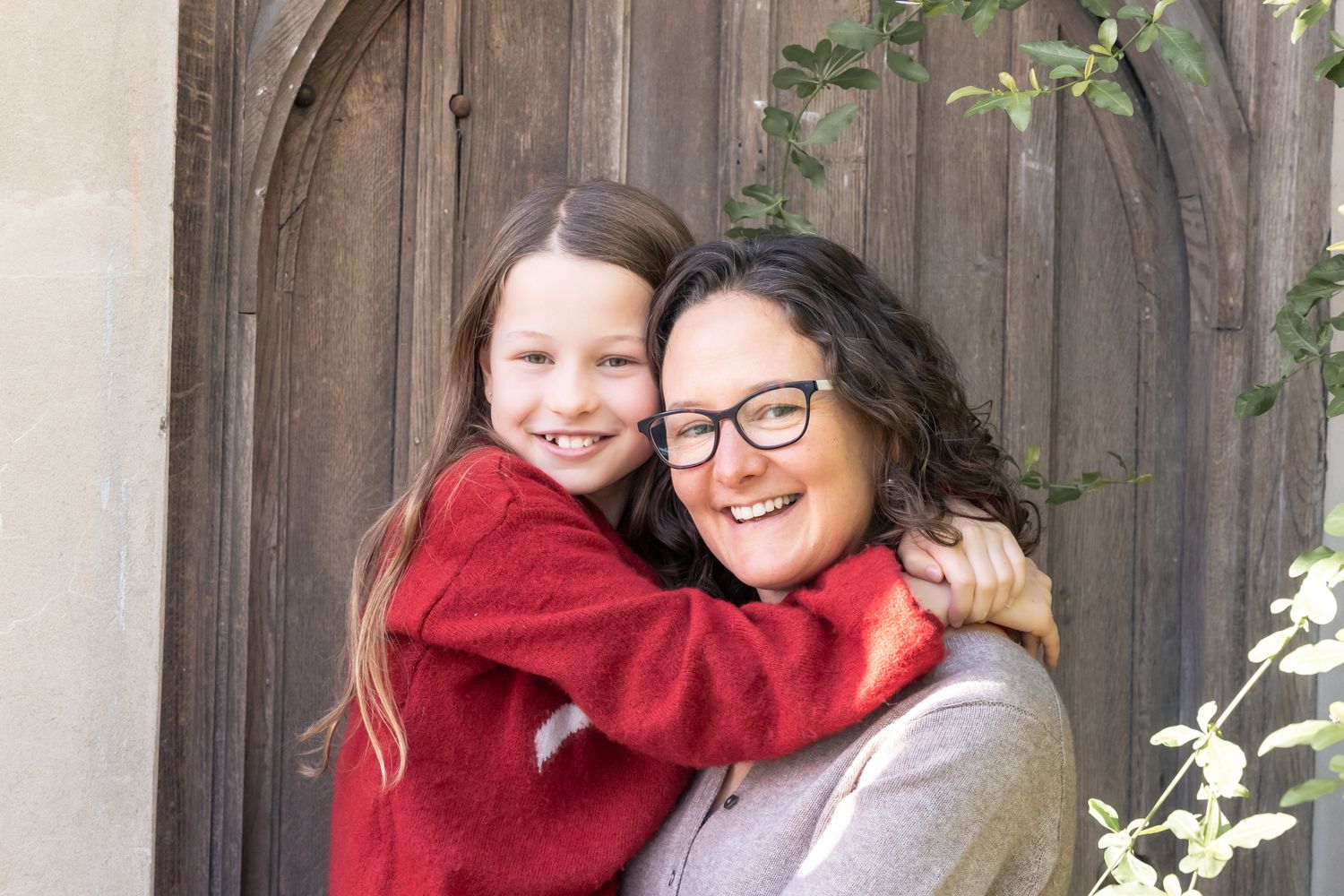 Natural family portrait photographed at home