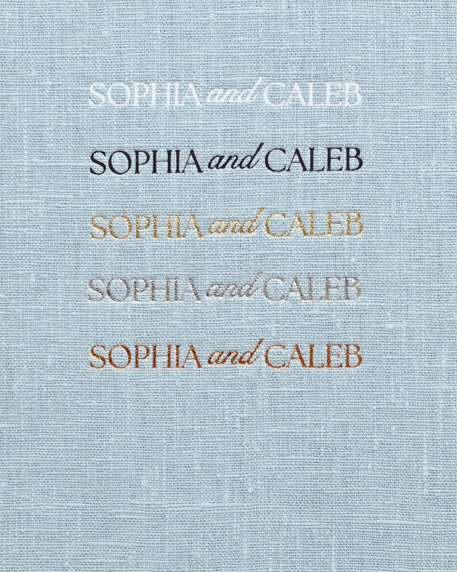linen album cover Tahoe blue