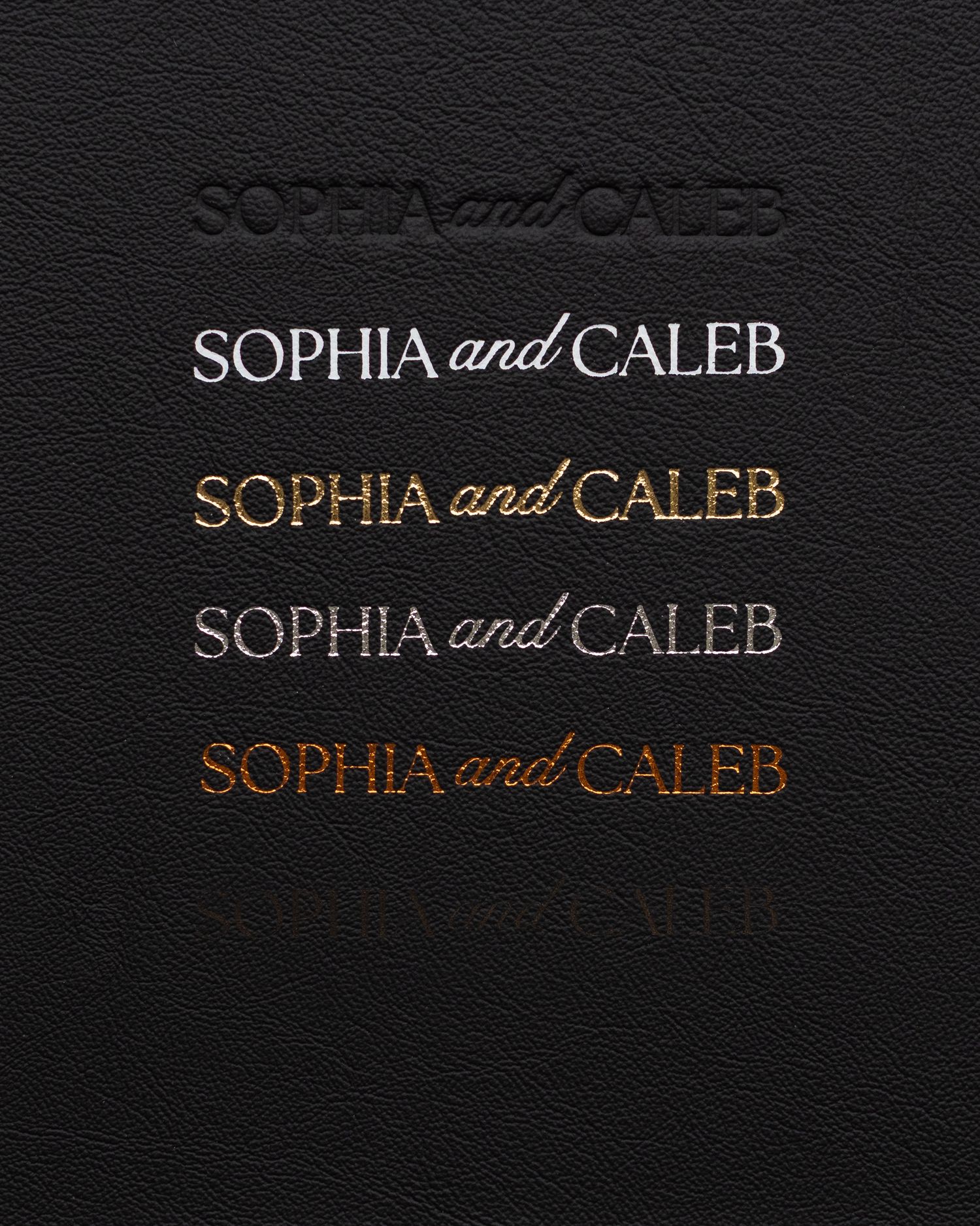 leather album cover iron black