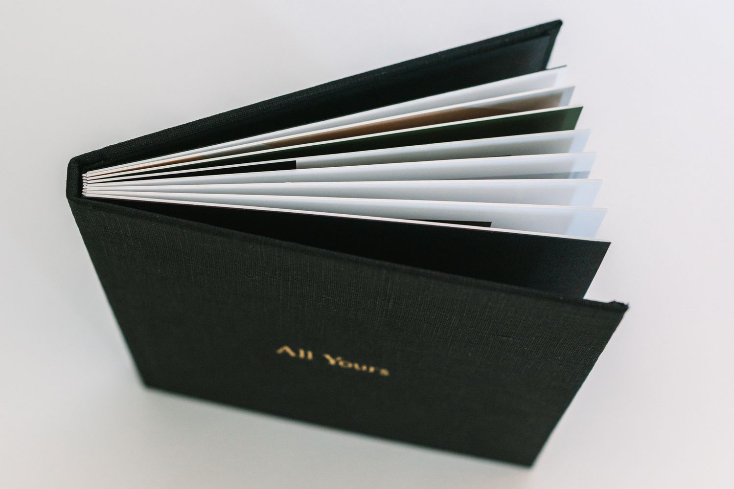 open album showing pages